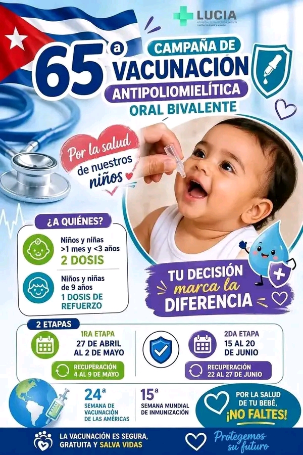 Inicia Vacunación Antipoliomielítica en Caimanera